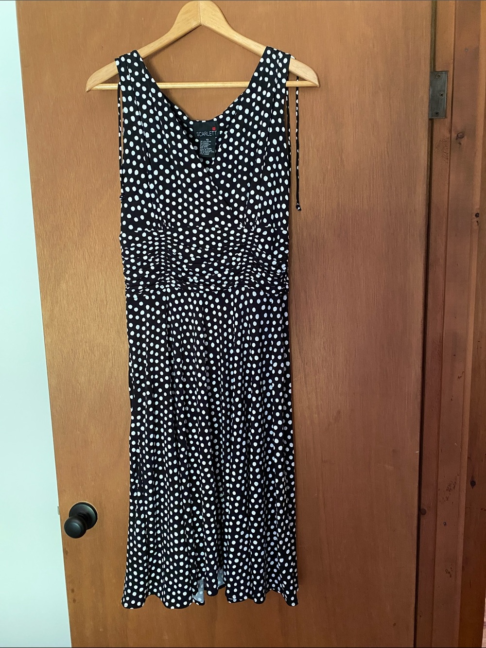 Scarlett Black and White Polka Dot Sleeveless Dress